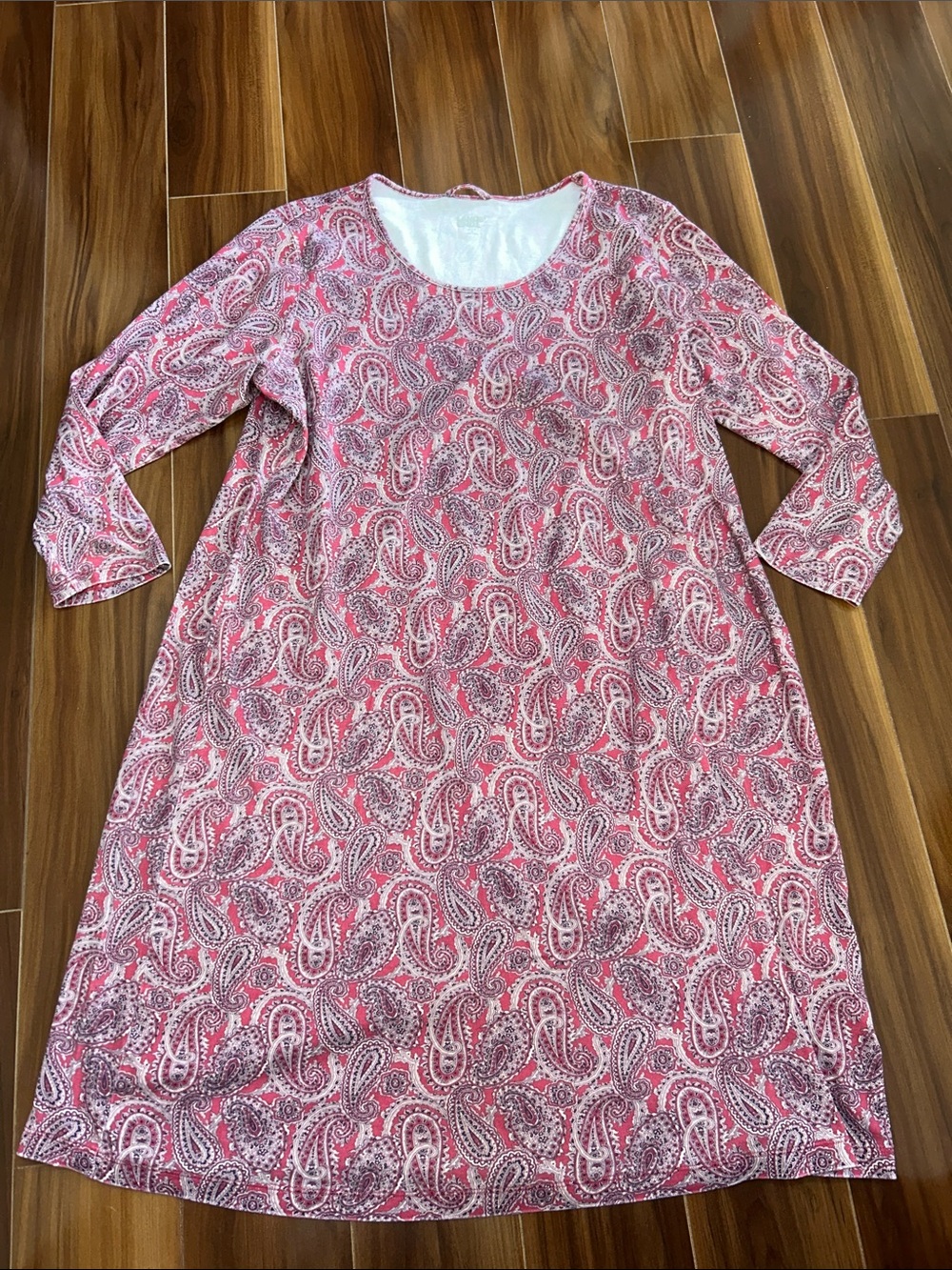 XL Petite 100% cotton Lands End paisley nightgown
